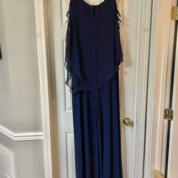 SOLD Navy Blue Jumpsuit with Rhinestone Embellishments - Picture 6 of 6